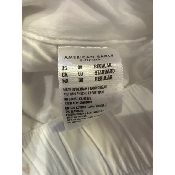 American Eagle Wide Leg Trouser cuffed Women’s size 00 Regular - Picture 6 of 6